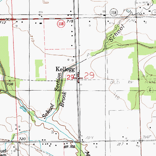 Topographic Map of Kellogg Station (historical), MI