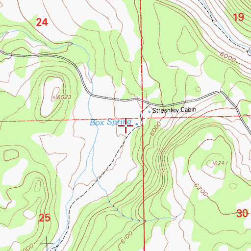 Topographic Map of Box Spring, CA