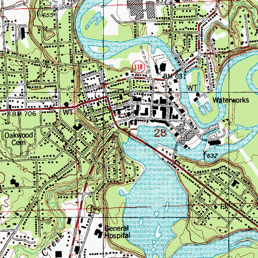 Topographic Map of Riverfront Park, MI