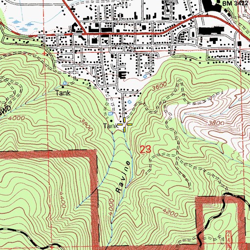 Topographic Map of Boyle Ravine, CA