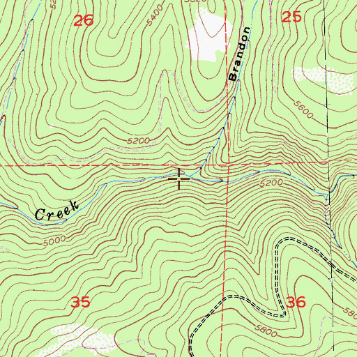 Topographic Map of Brandon Canyon, CA