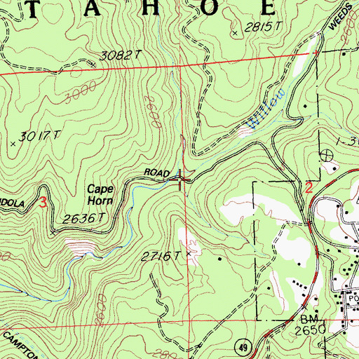 Topographic Map of Brandy Creek, CA