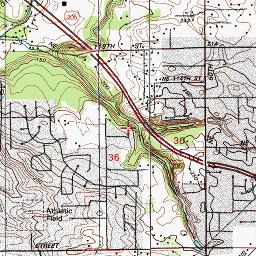 Topographic Map of Pleasant Creek, WA