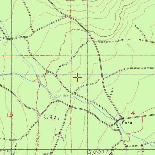 Topographic Map of Brewer Creek, CA