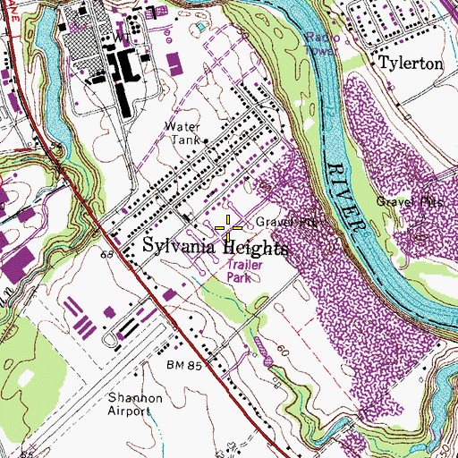 Topographic Map of River Heights, VA