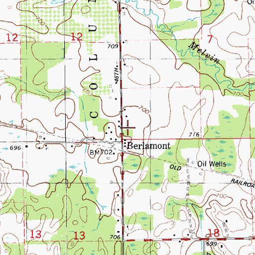 Topographic Map of Congregational Church of God, MI