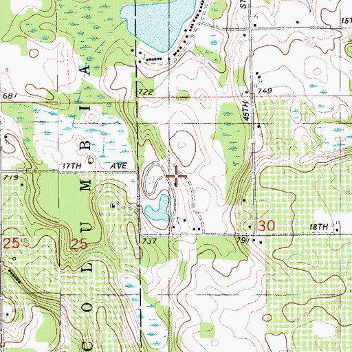 Topographic Map of Spring Valley Campground, MI