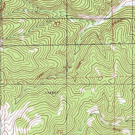 Topographic Map of Shellback Wilderness, NV