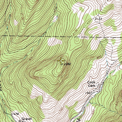 Topographic Map of Fayette Mountain, VT