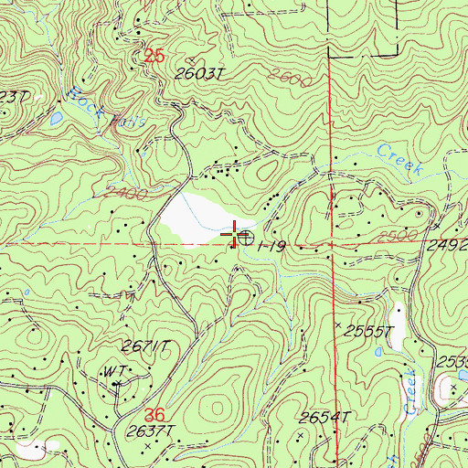 Topographic Map of Brush Creek, CA