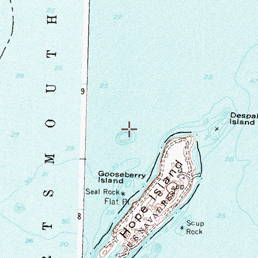 Topographic Map of Greene Ledge, RI