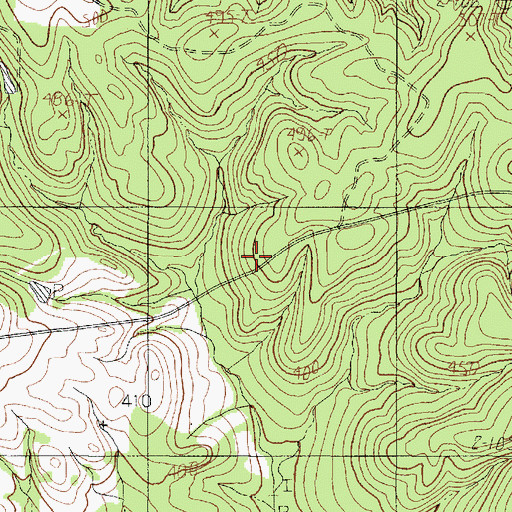 Topographic Map of King Family Cemetery, TX