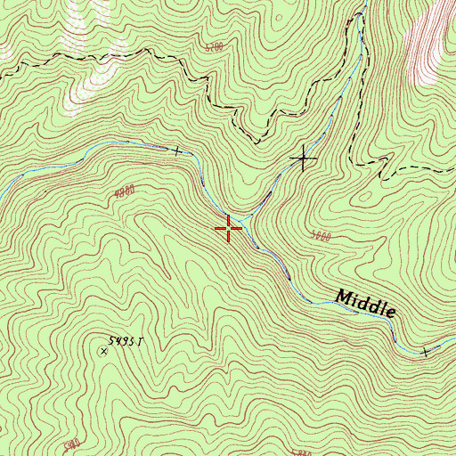 Topographic Map of Buck Canyon, CA