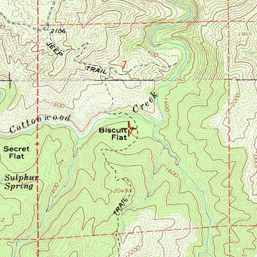 Topographic Map of Buck Creek, CA