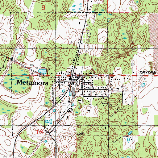 Topographic Map of Metamora Station (historical), MI