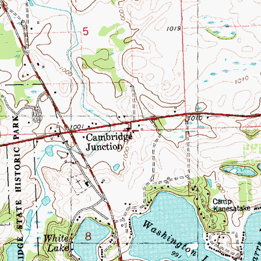 Topographic Map of Saint Marks Lutheran Church, MI