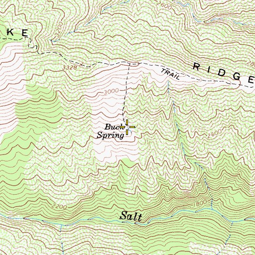 Topographic Map of Buck Spring, CA