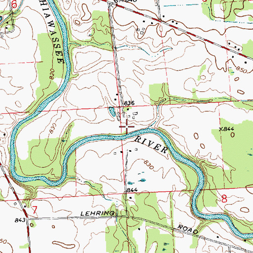 Topographic Map of Walnut Hills Family Campground, MI