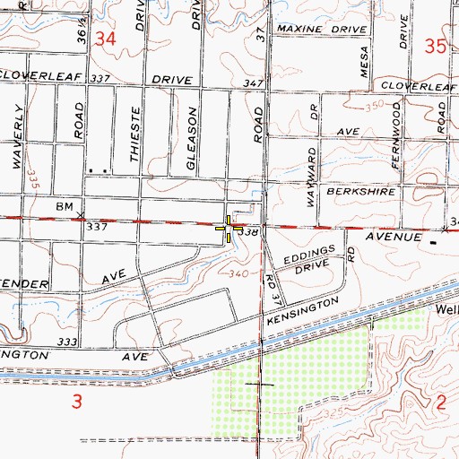 Topographic Map of Christian Mission Center, CA