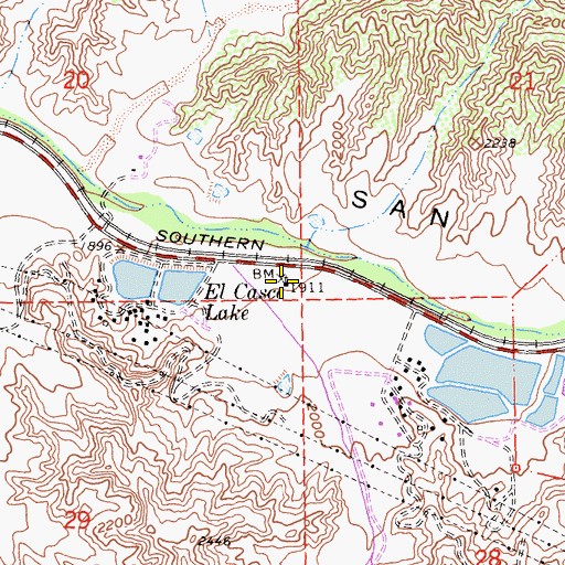 Topographic Map of San Timoteo School (historical), CA