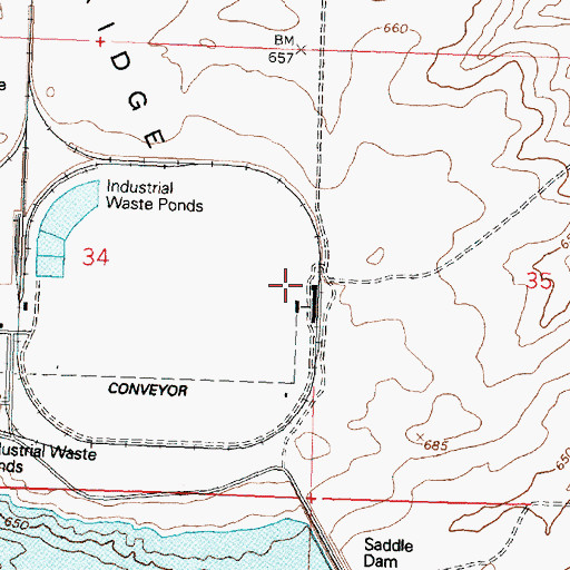 Topographic Map of Boardman Rural Fire Protection District Station 2, OR