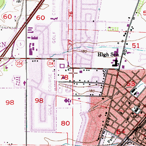 Topographic Map of Woodburn Rural Fire Protection District Station 21 Headquarters, OR