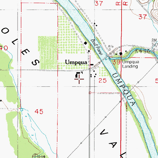 Topographic Map of Douglas County Fire District 2, OR