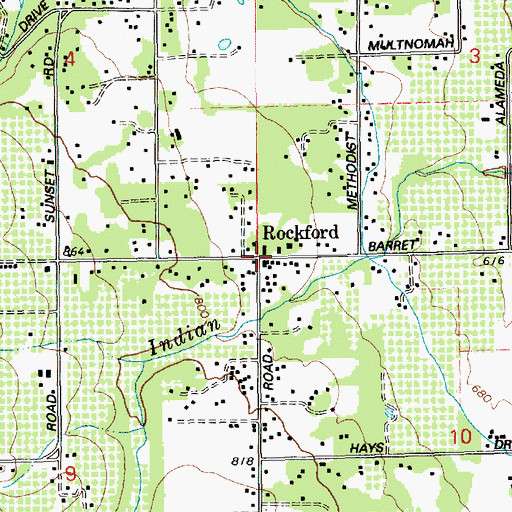Topographic Map of Westside Rural Fire Protection District Station 1, OR