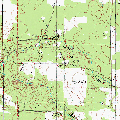 Topographic Map of Colton Rural Fire Protection District 70 Station 123, OR