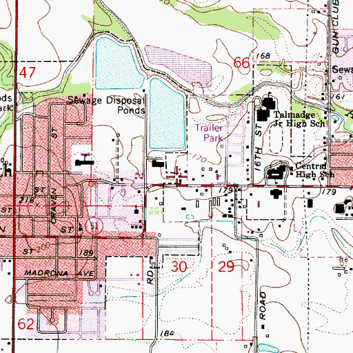 Topographic Map of Polk County Fire District 1 Station 90, OR