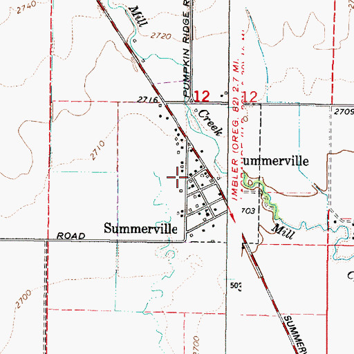 Topographic Map of Imbler Rural Fire Protection District Summerville Station, OR