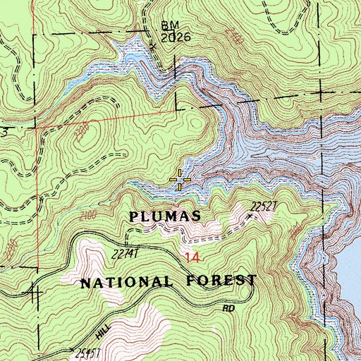 Topographic Map of Burnt Bridge Creek, CA