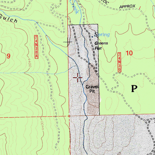 Topographic Map of Burton Gulch, CA
