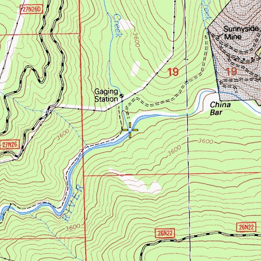 Topographic Map of Butt Creek, CA