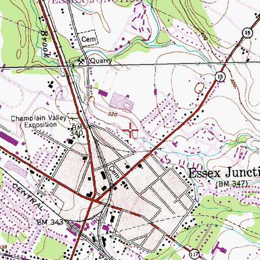 Topographic Map of Essex Rescue, VT