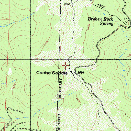 Topographic Map of Cache Camp, CA