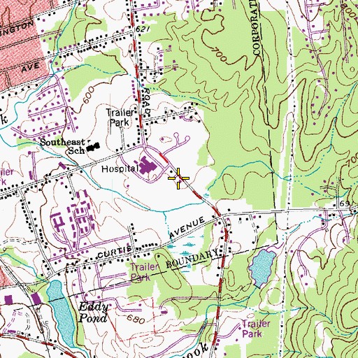 Topographic Map of Regional Ambulance Service, VT