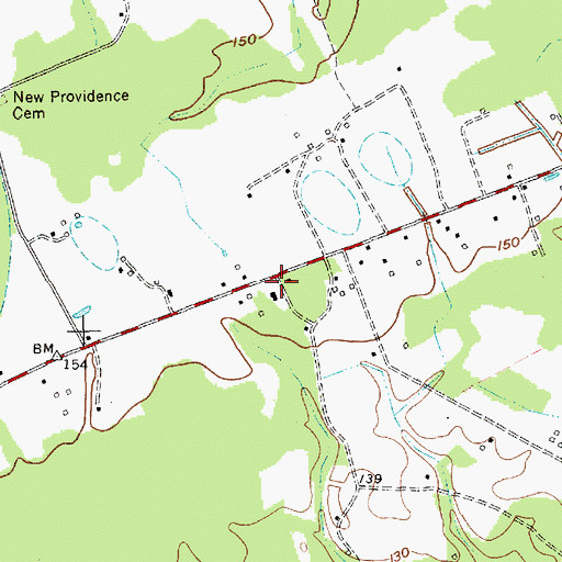 Topographic Map of Darlington County Fire Department Mechanicsville, SC