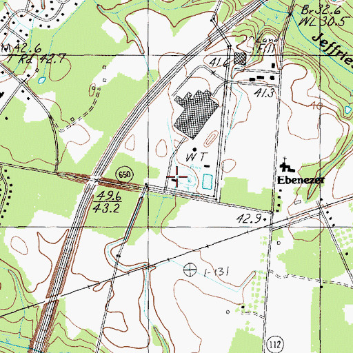 Topographic Map of West Florence Rural Fire Department Pine Needle Road, SC