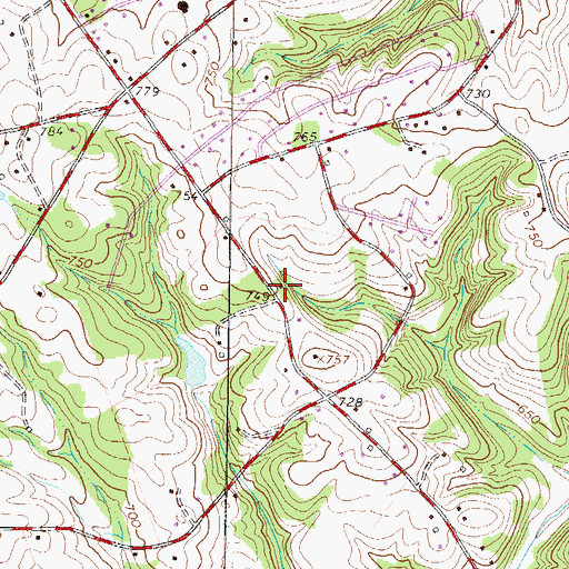 Topographic Map of Anderson County Fire Department Flat Rock Bowen, SC