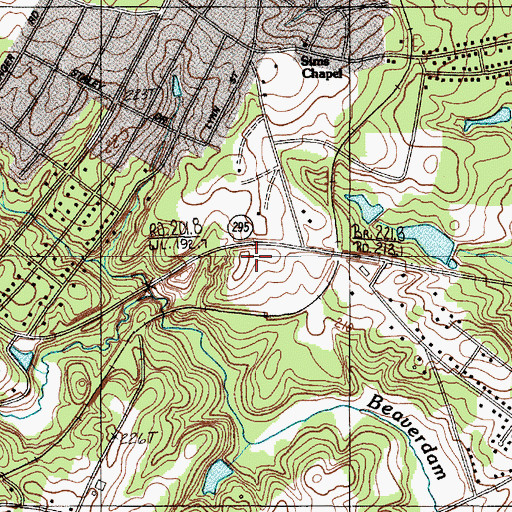 Topographic Map of Roebuck Fire Department Station 2, SC
