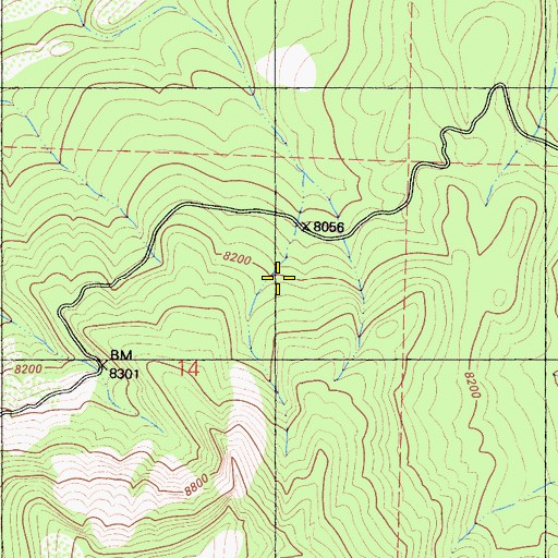 Topographic Map of Camp Sixty One D Campground, CA