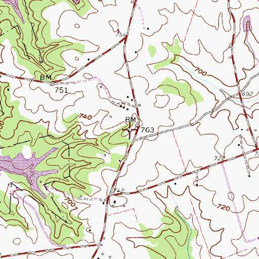 Topographic Map of Anderson County Fire Protection Service Williford, SC