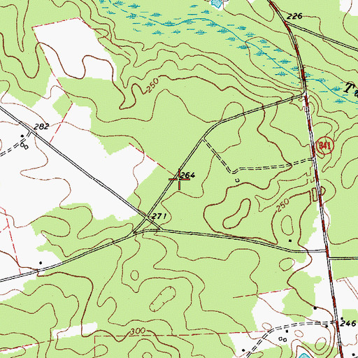 Topographic Map of Lee County Rural Fire Department Turkey Creek, SC