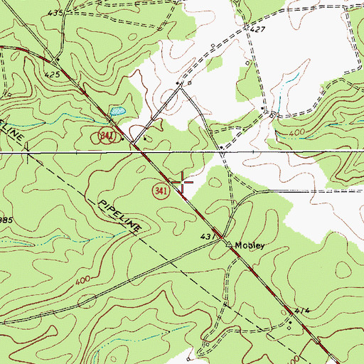 Topographic Map of Kershaw County Fire Department Gates Ford, SC