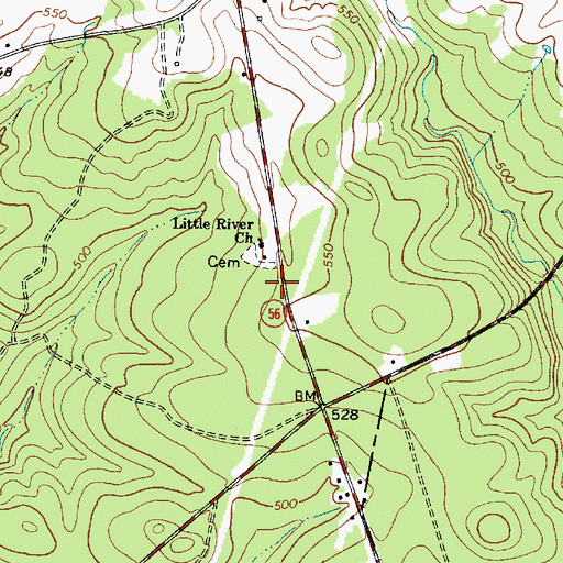 Topographic Map of Laurens County Fire Department Joanna Station 2, SC