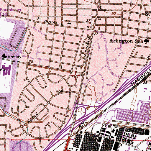 Topographic Map of Frank Boykin Towers Public Housing, AL