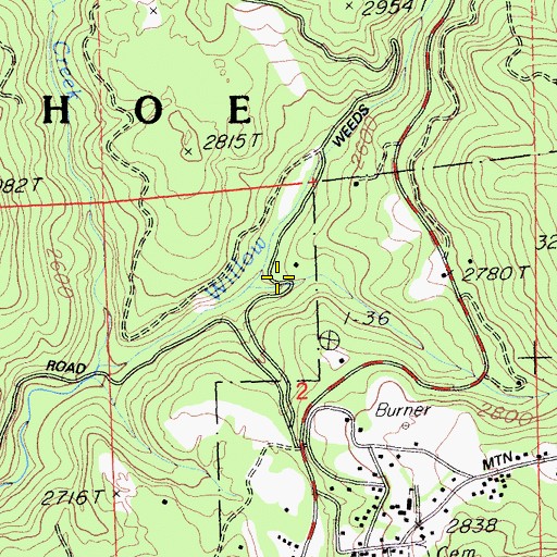 Topographic Map of Campbell Gulch, CA