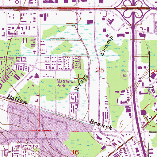 Topographic Map of Montlimar Place Office Park, AL
