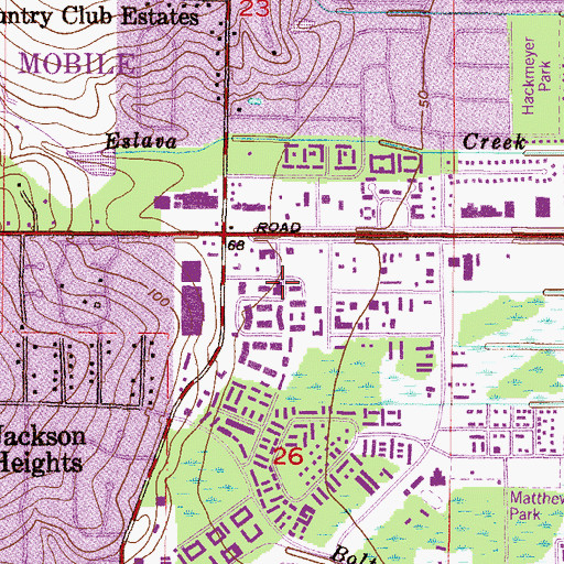 Topographic Map of Office Park One Two and Three, AL